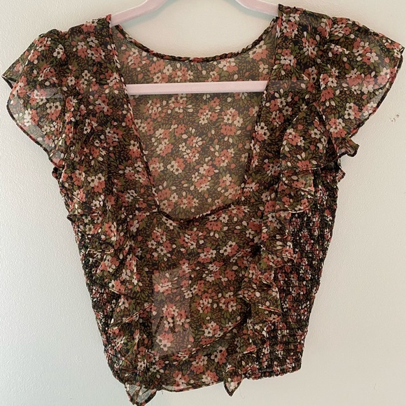 Zara Delicate Floral Top with Beading - Picture 3 of 5